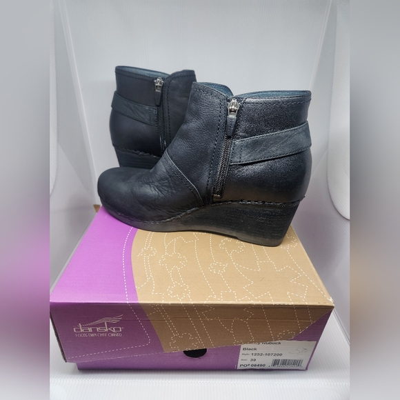 Dansko Shirley Nubuck Black Sz 39 - Picture 4 of 9